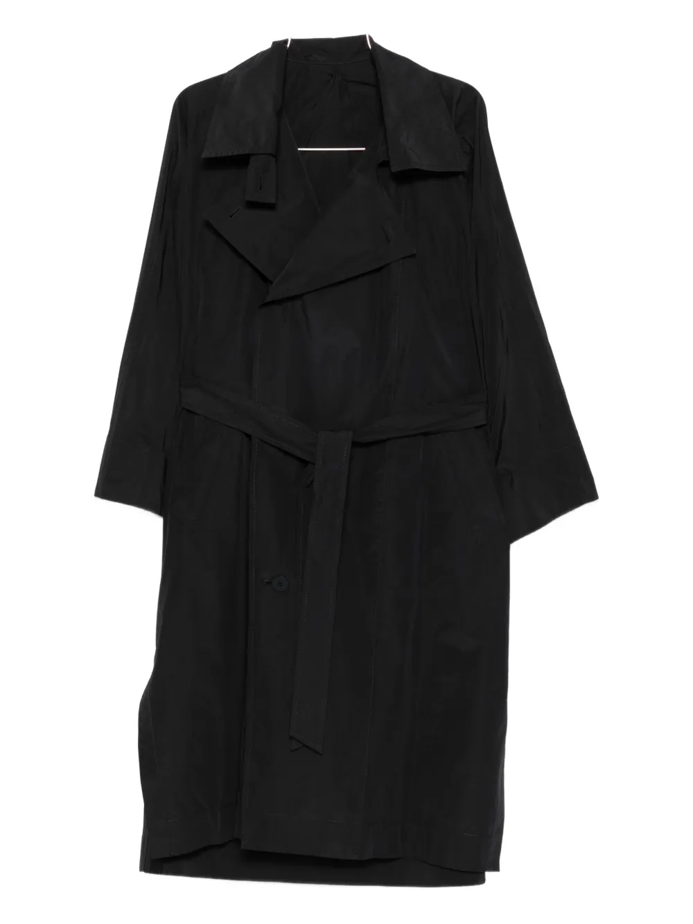 Issey Miyake belted trench coat - ブラック Issey Miyake belted trench coat - ブラック