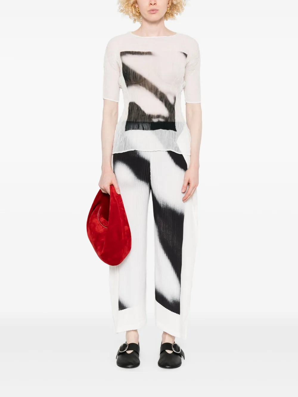 Issey Miyake Shadow Study broek - Wit