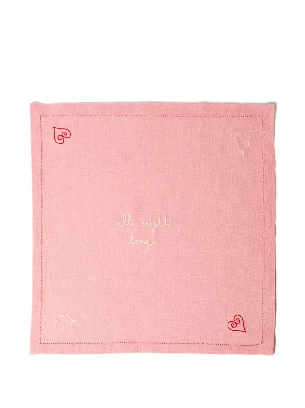 LAETITIA ROUGET lot de quatre serviettes de table à motif cœur brodé | Linge de table | Image 2