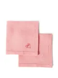 LAETITIA ROUGET heart-embroidered napkins (set of four) - Pink