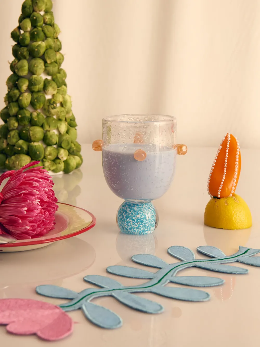  Laetitia Rouget Dotty Glasses (set Of Four) - Blue 