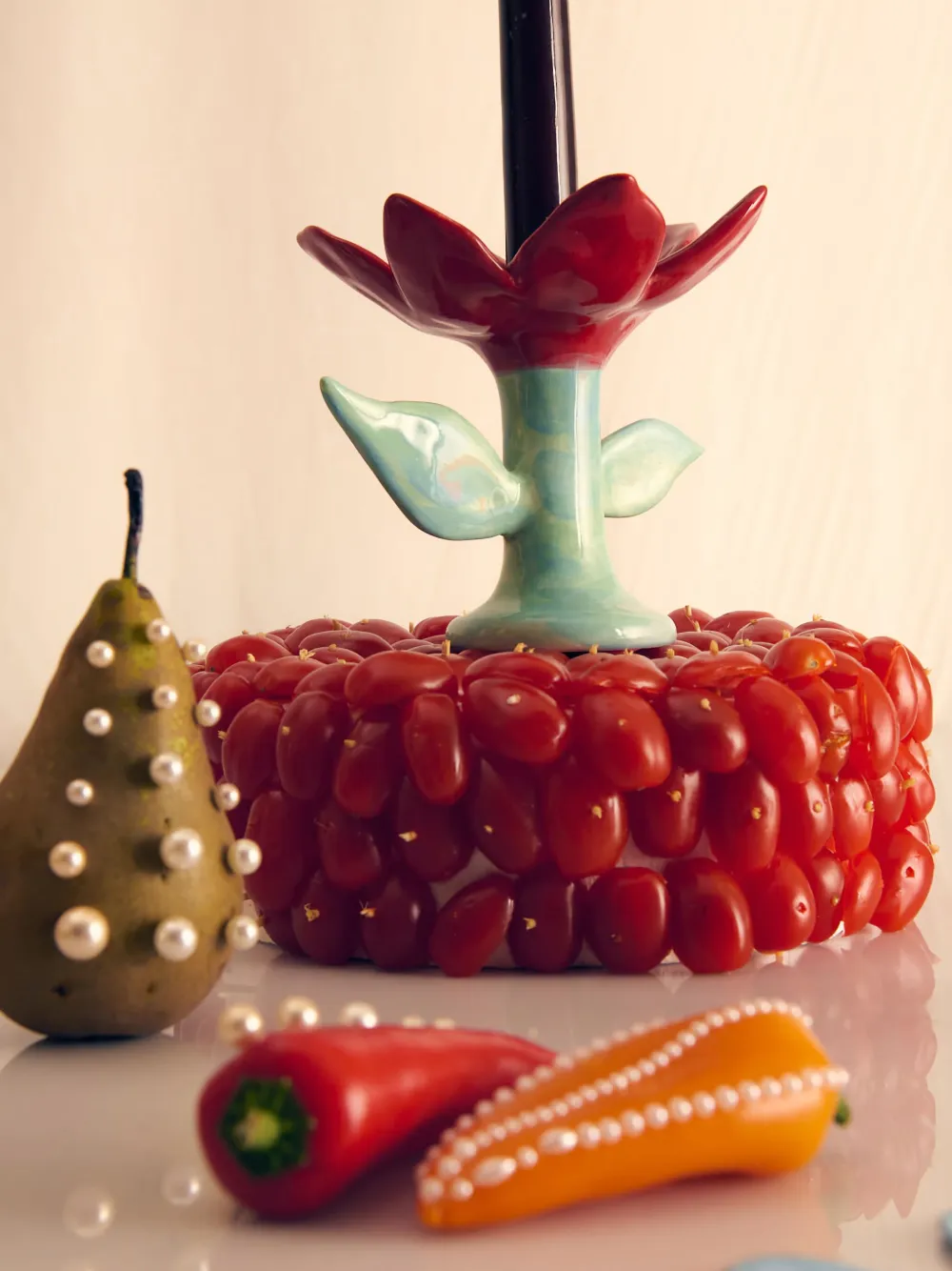  Laetitia Rouget Irina Candle Holder - Red 