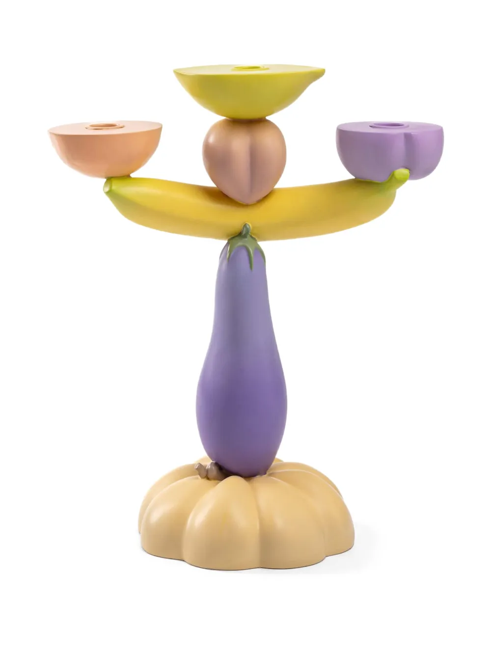 Seletti Vitamin Aubergine candlestick (36cm) | Purple | Image 1