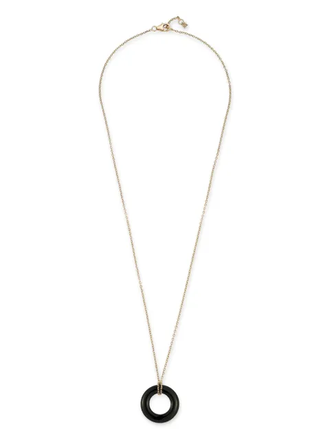 Mateo 14kt yellow gold Donut onyx necklace