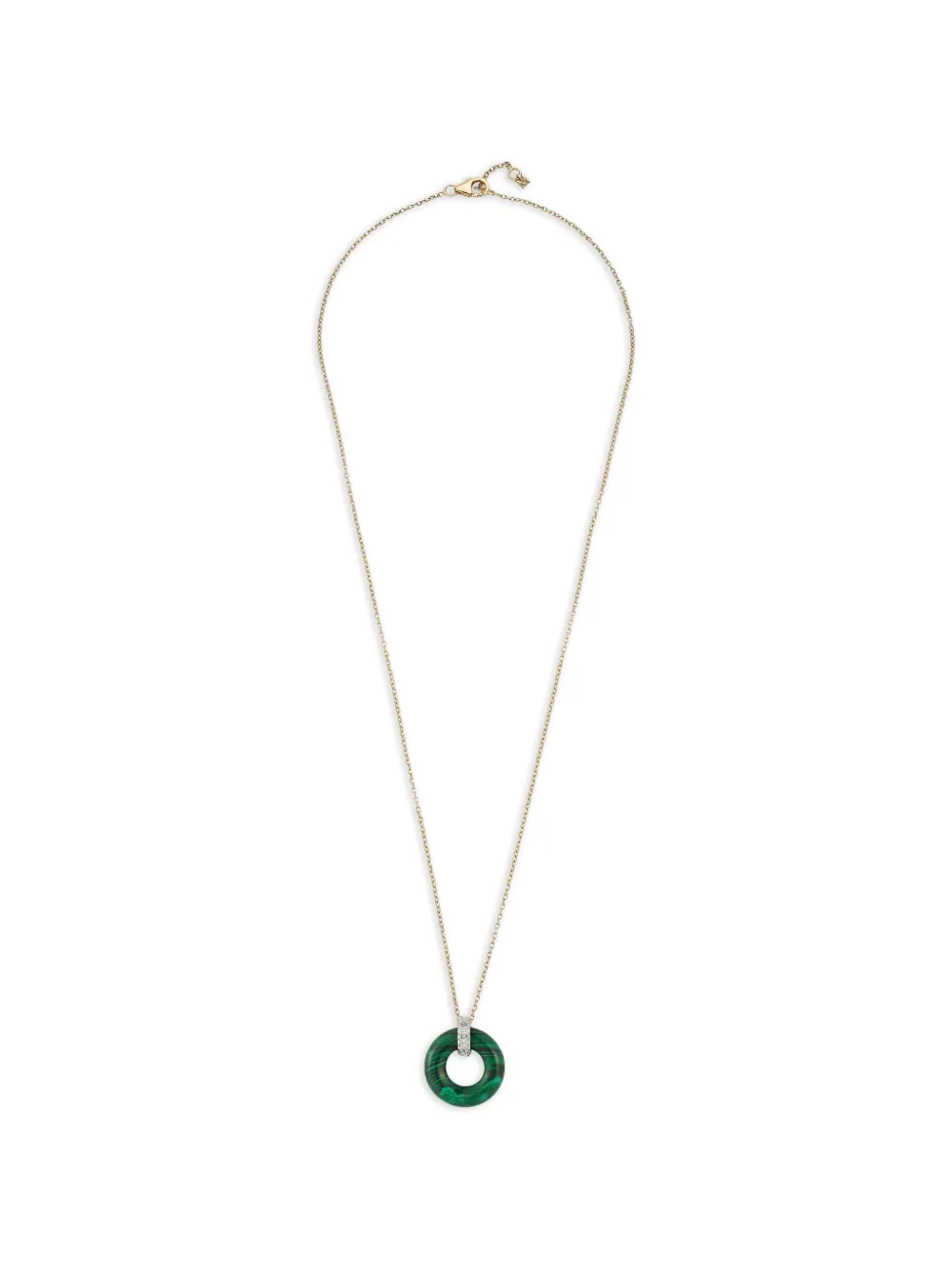 Mateo 14kt yellow gold Donut malachite necklace - Oro