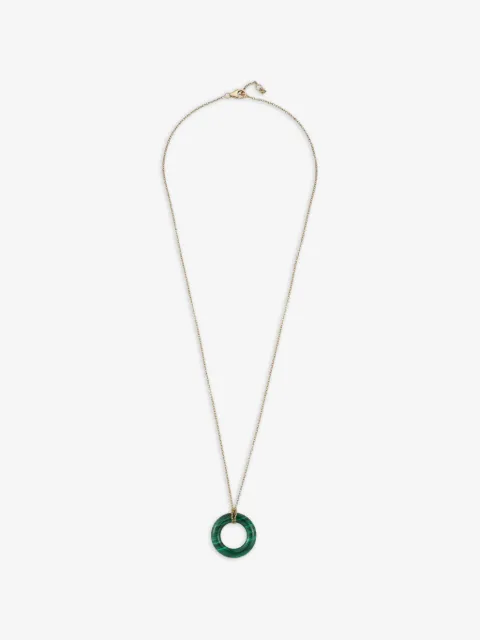 Mateo Donut diamond and malachite necklace