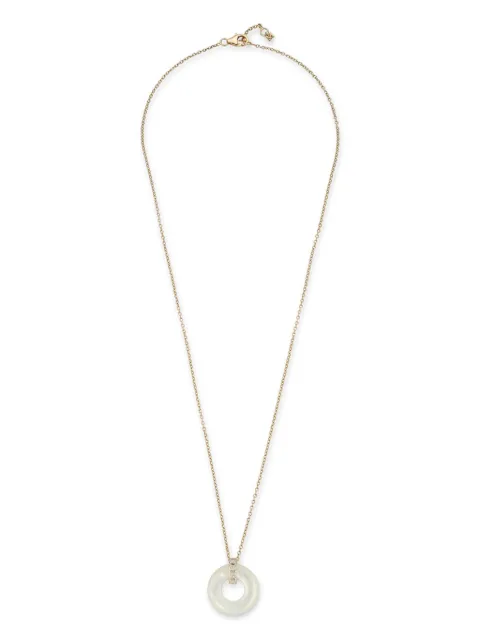 Mateo 14kt yellow gold Donut diamond and mother of pearl necklace