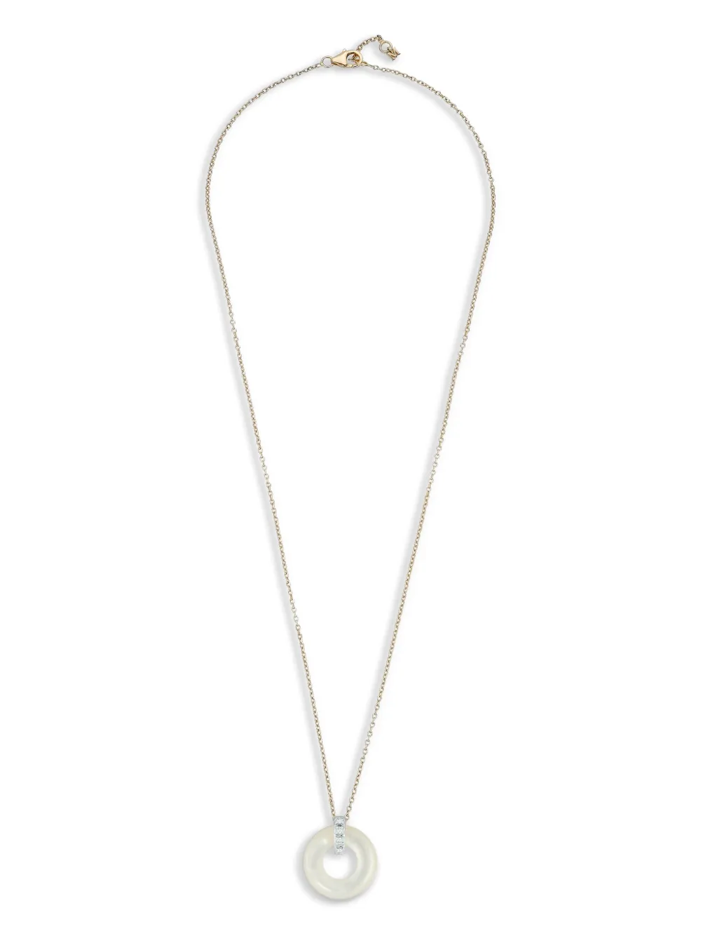 Mateo Donut マザーオブパール&ダイヤモンド ネックレス 14Kイエローゴールド - ゴールドトーン Mateo Donut マザーオブパール&ダイヤモンド ネックレス 14Kイエローゴールド - ゴールドトーン