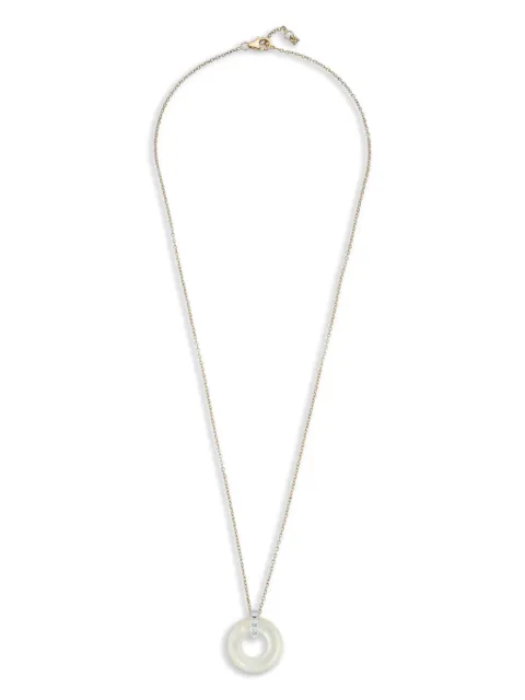 Mateo collar Donut en oro amarillo de 14kt con madre perla y diamante