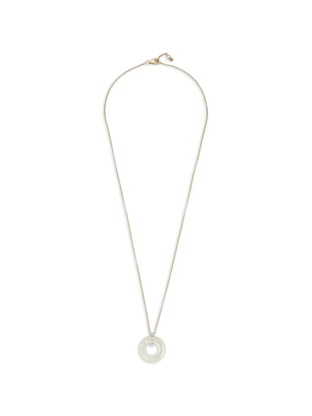 Mateo 14kt yellow gold Donut diamond and mother of pearl necklace - Oro