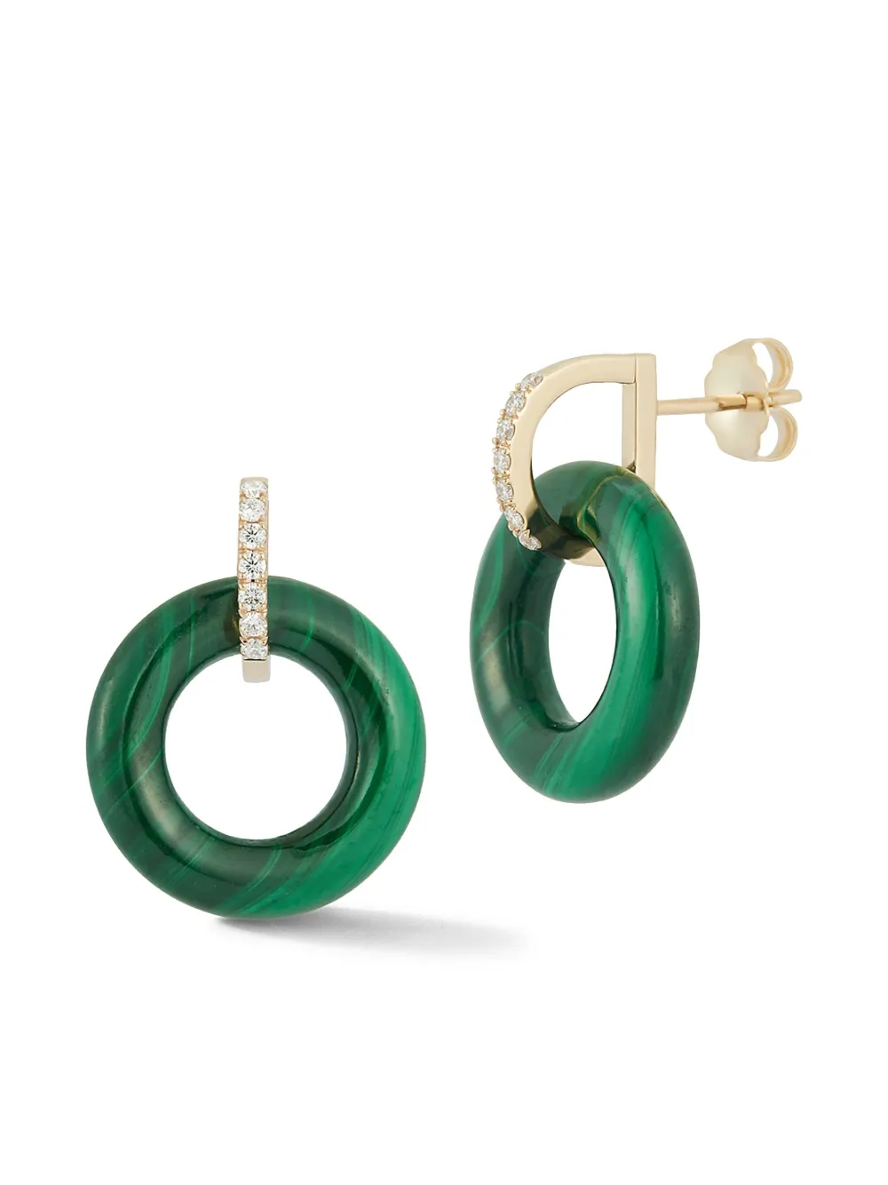 Mateo Diamond Donut earrings - Groen