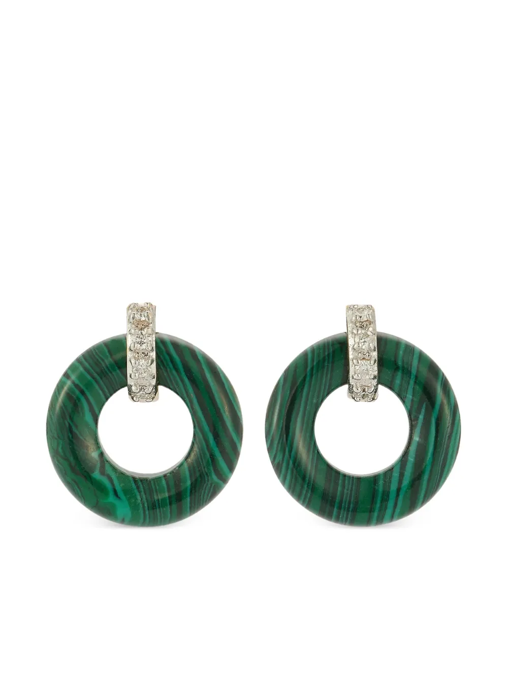Mateo Diamond Donut earrings - Verde