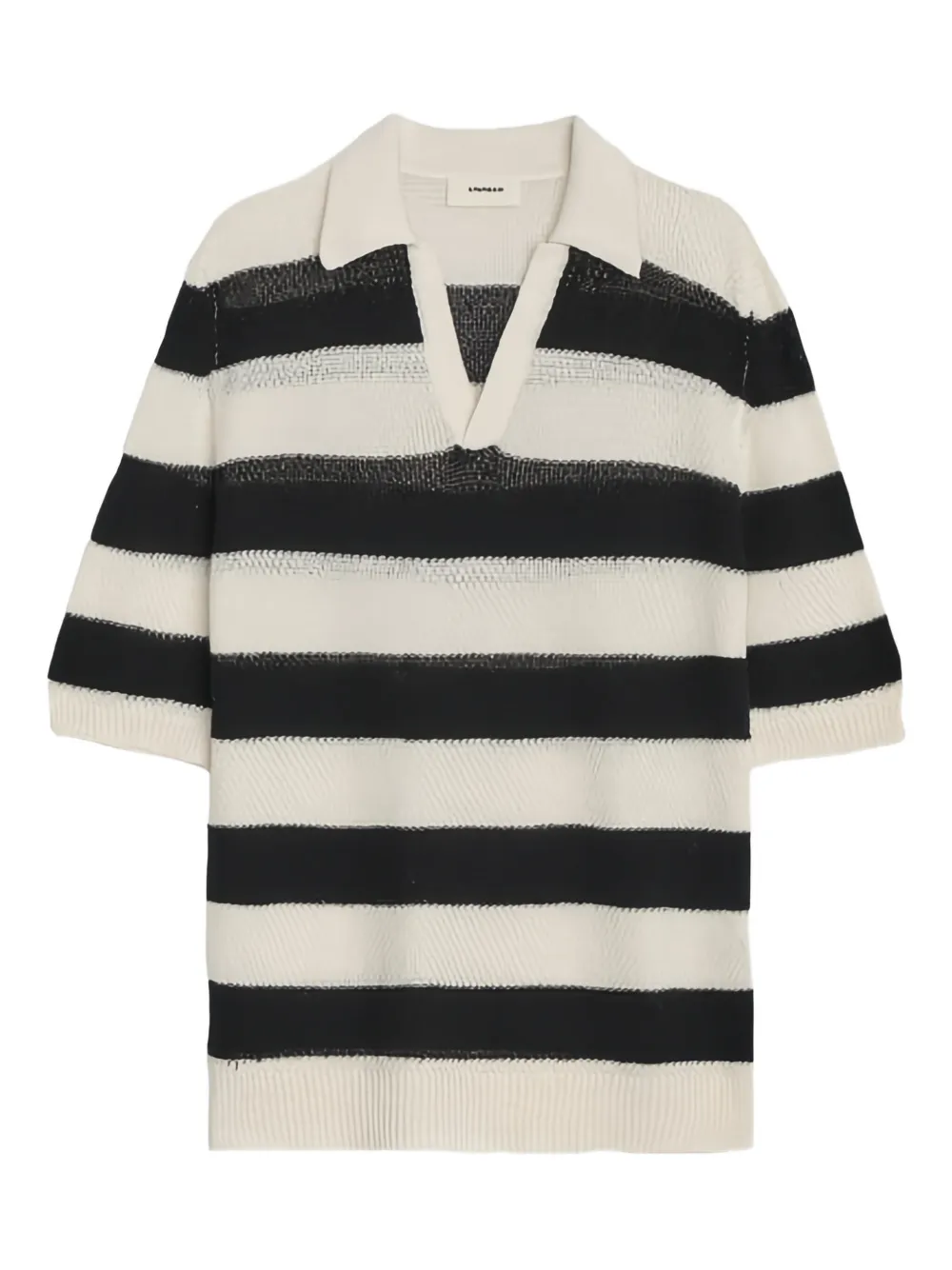 A Paper Kid striped polo shirt | Neutrals | Image 1