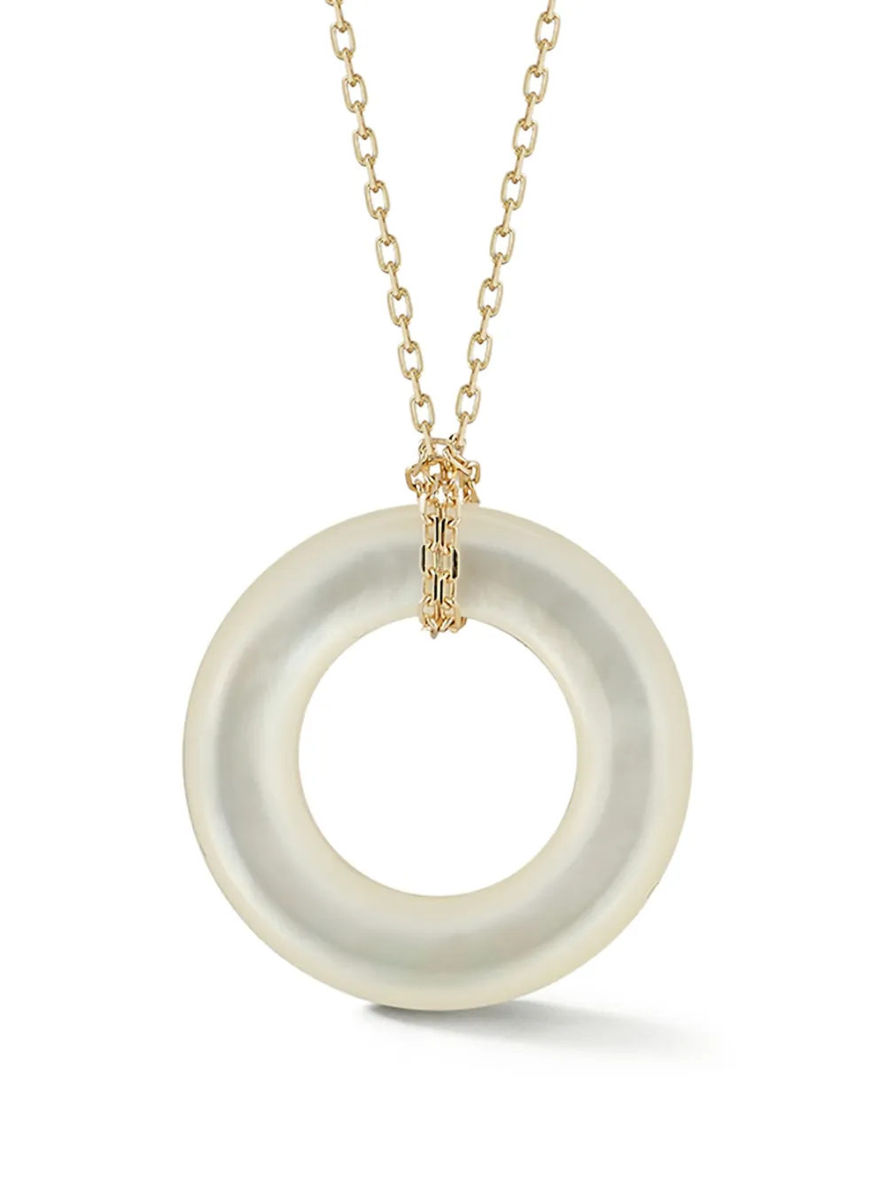 Mateo 14kt yellow gold Donut mother of pearl necklace - Goud