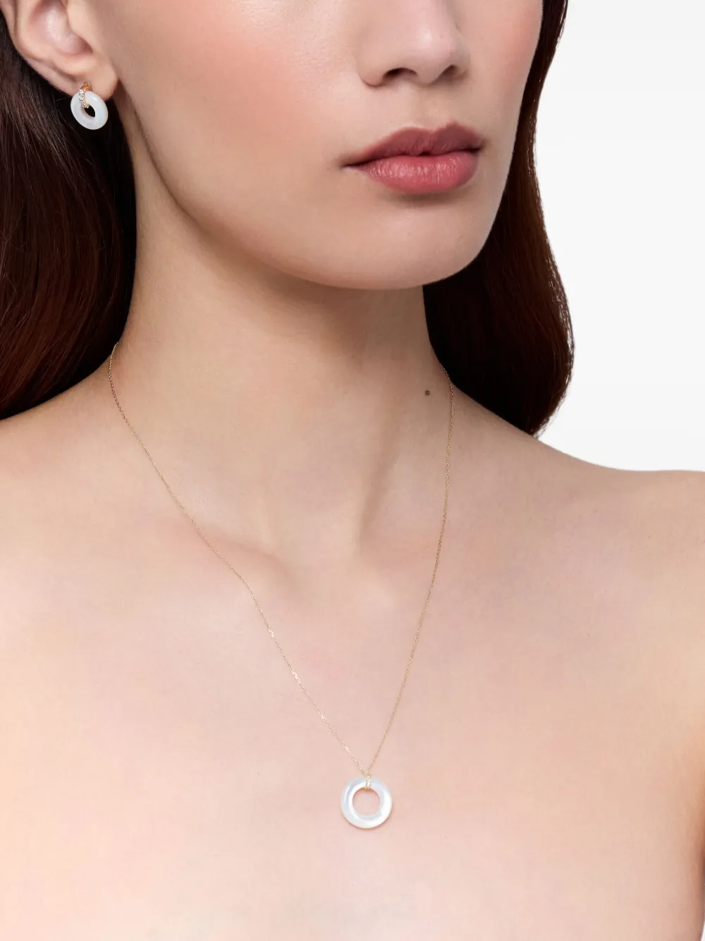 Mateo collier Donut en or 14ct à pendentif en nacre | Joaillerie | Image 2