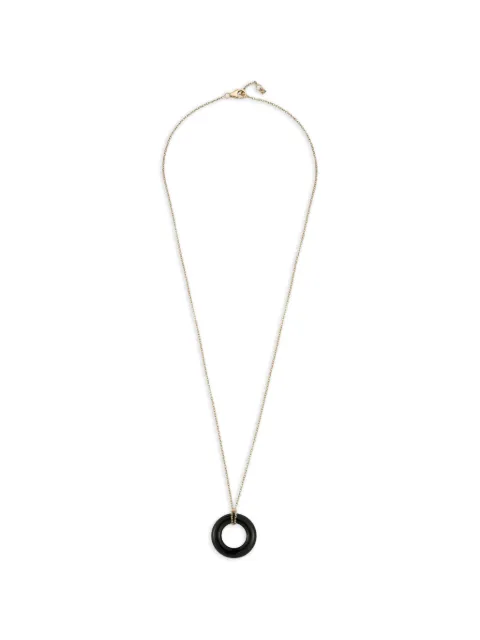 Mateo Door Knocker Donut onyx and diamond necklace