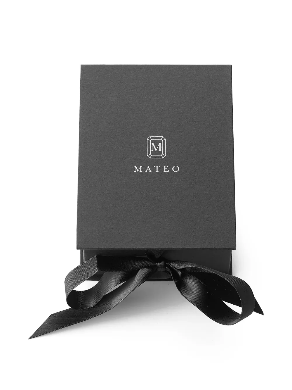 Mateo Door Knocker Donut Onyx and Diamond Necklace in Black, view 5