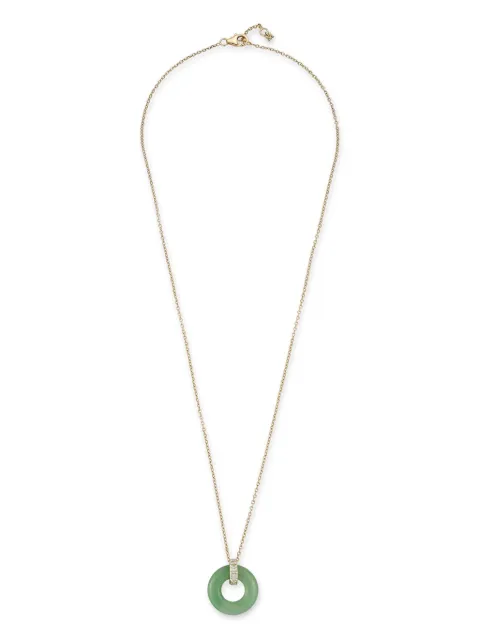 Mateo 14K yellow gold Donut diamond and jade necklace