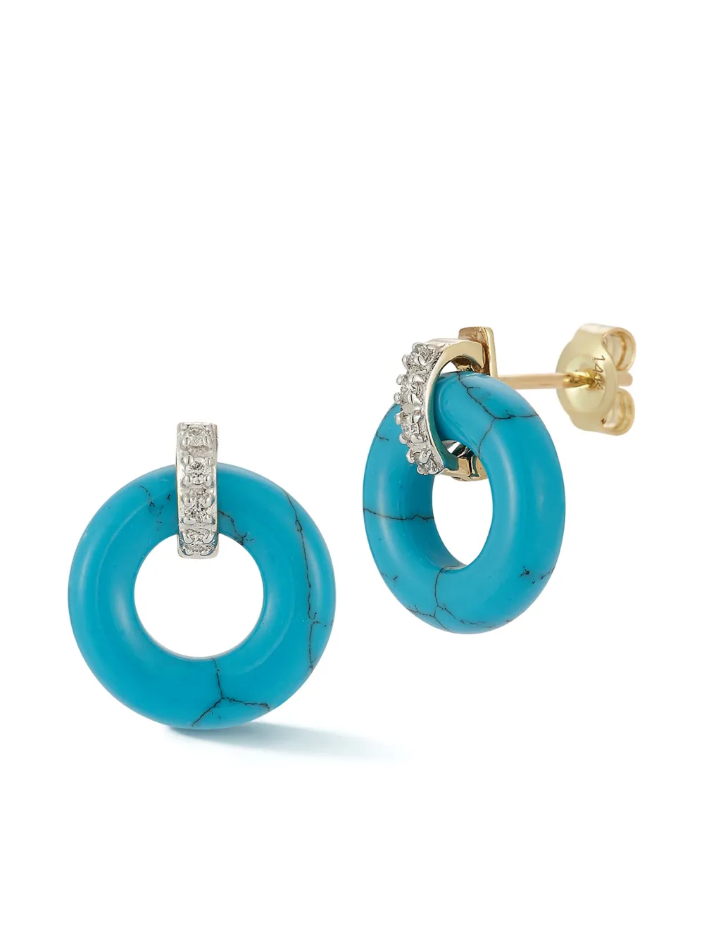 Mateo Diamond Donut earrings - Blauw