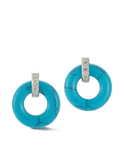 Mateo aretes Donut en oro amarillo de 14kt con diamante