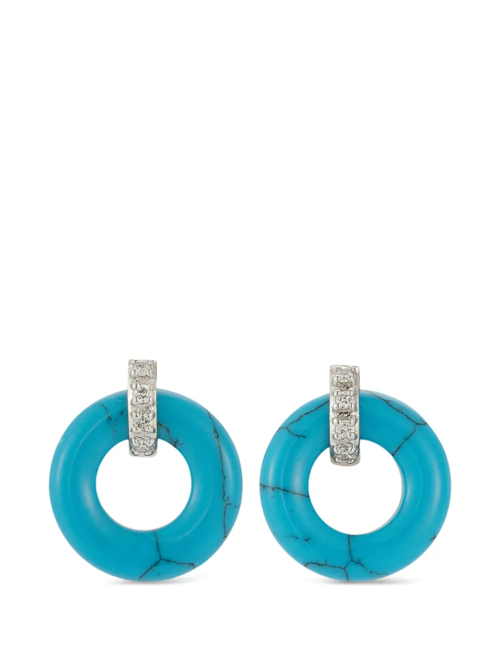 Mateo Diamond Donut earrings - Blu