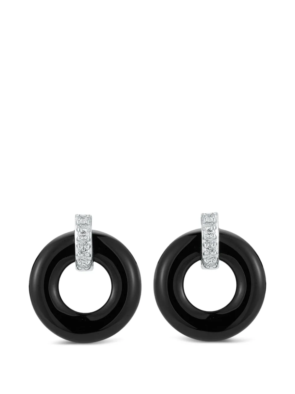 Mateo Onyx Donut earrings - Nero