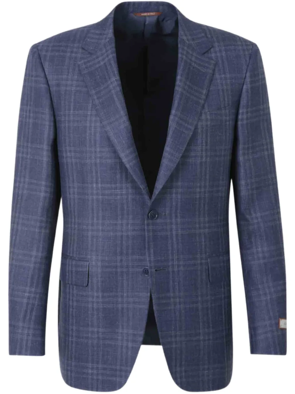 Canali Geruite blazer Blauw