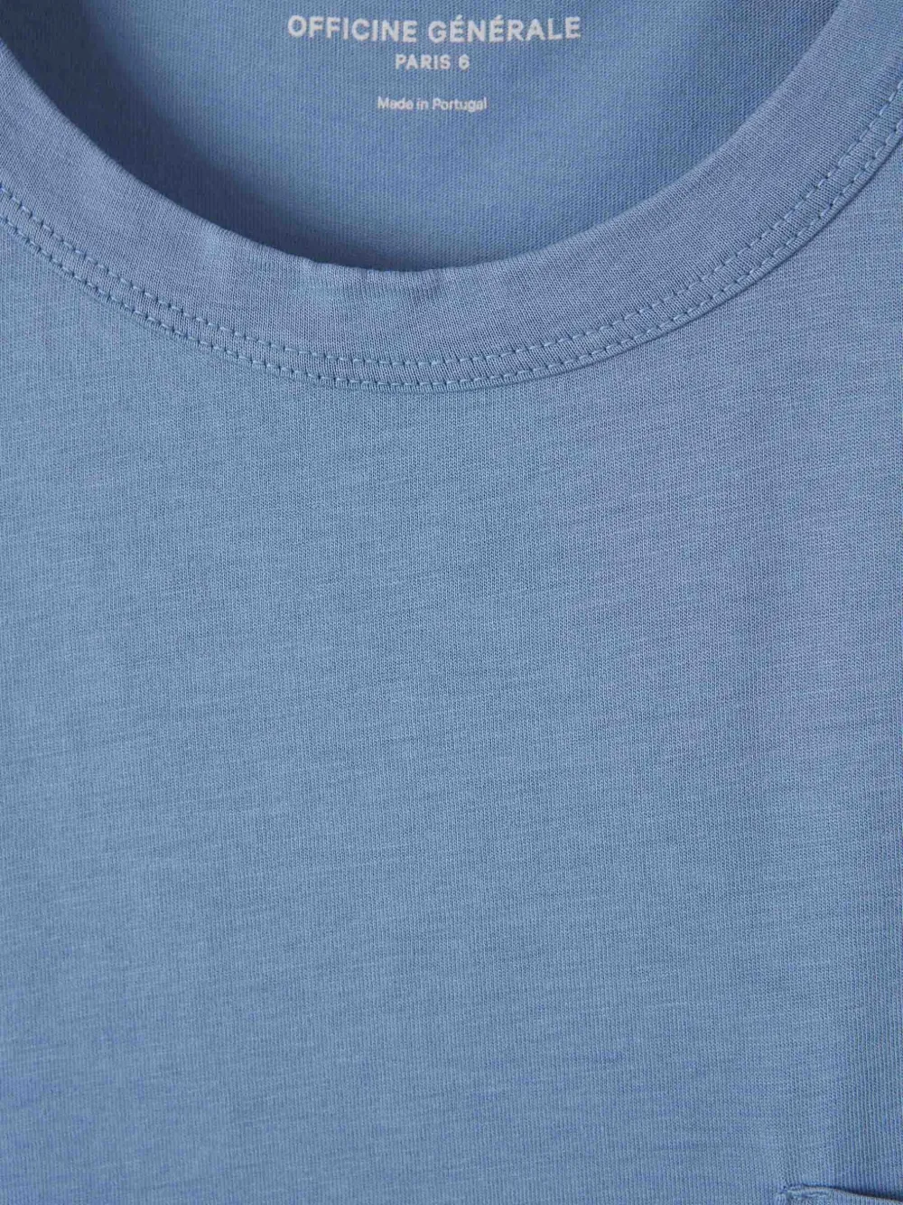 Officine Generale T-shirt met opgestikte zak Blauw