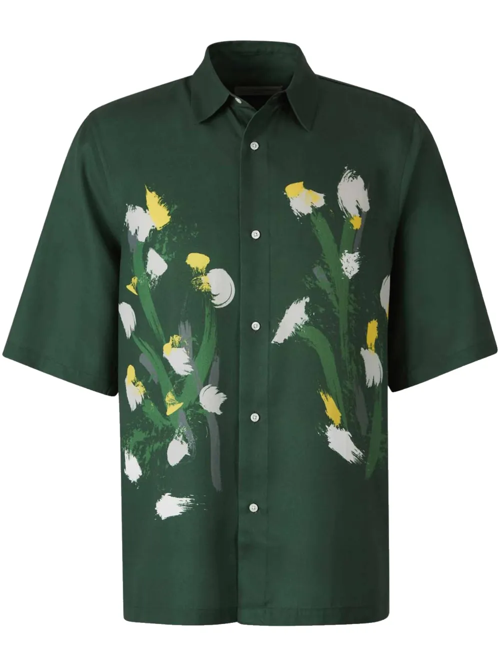 Officine Generale camisa con estampado abstracto | verde | Image 1