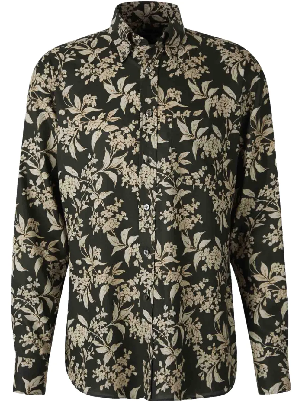 TOM FORD floral-print shirt Zwart