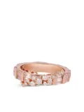 Ananya 18K rose gold Scatter diamonds and sapphires ring - Pink