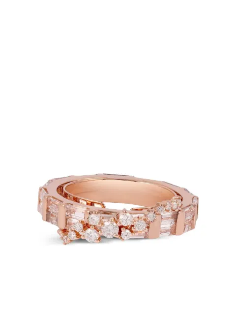 Ananya 18K rose gold Scatter diamonds and sapphires ring