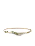 Ananya 18K yellow gold Scatter tsavorite and diamonds bangle