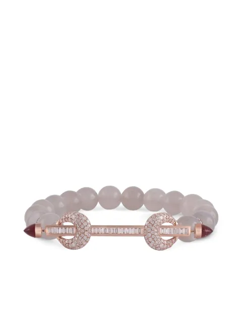 Ananya pulsera Chakra en oro rosa de 18kt con diamantes y piedra de luna