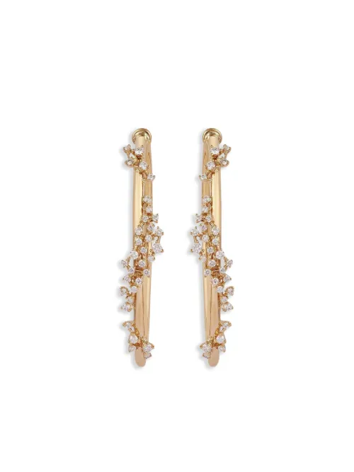 Grandes créoles Scatter en 18ct - Ananya - Modalova