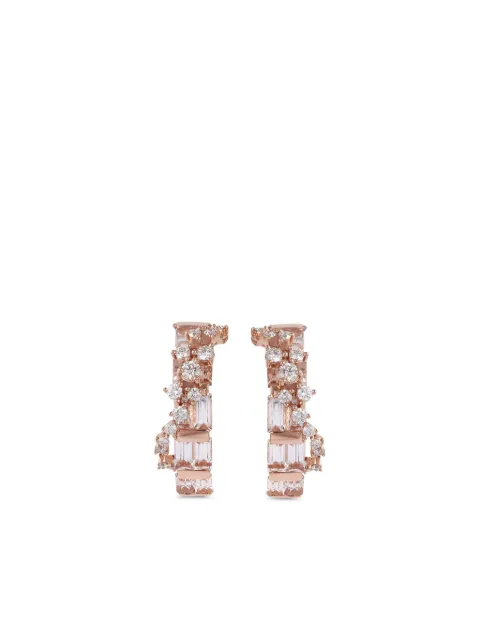 Ananya 18K rose gold Scatter hoop earrings