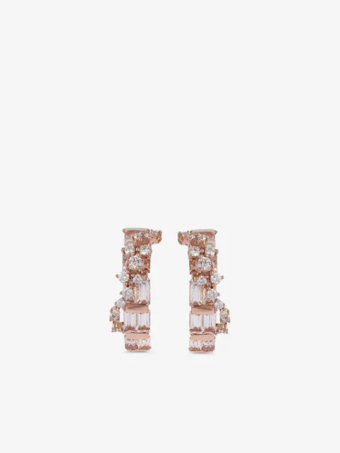 Ananya 18K rose gold Scatter hoop earrings