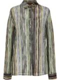 Missoni striped lamé shirt - Green