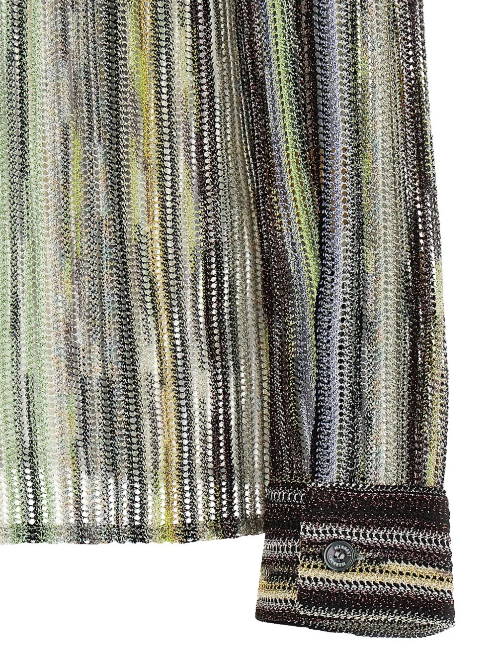 Missoni Gestreepte lamé blouse Groen
