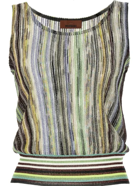 Missoni striped lamé top