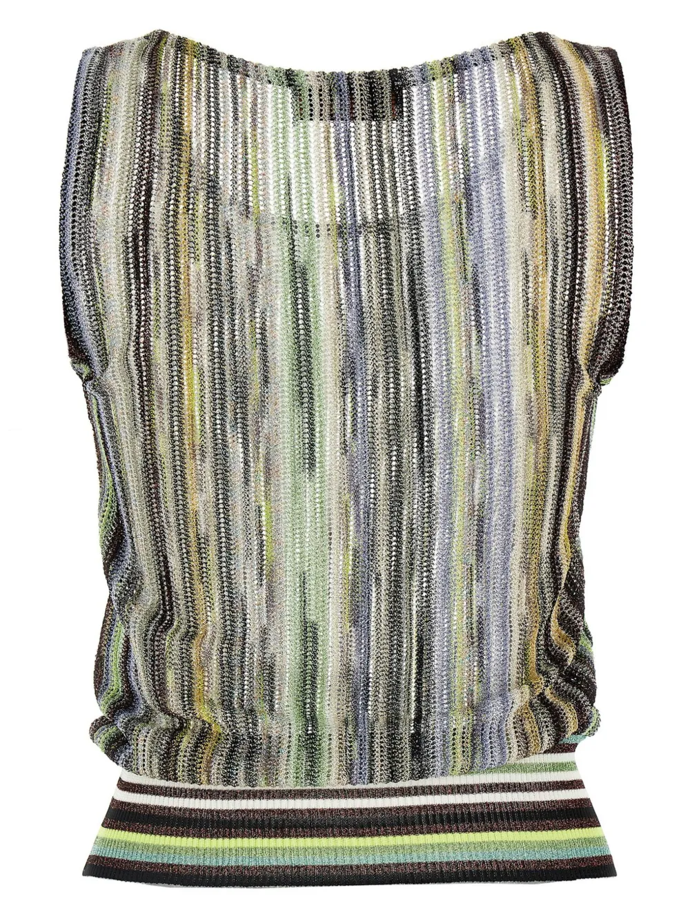 Missoni striped lamé top - Groen