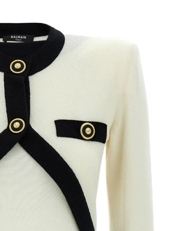 ワンピース BALMAIN SS25 'Filo Leone Catena' dress (EF1R2390KH99 EAB) Balmain Filo Leone Catena Dress | Black | FARFETCH