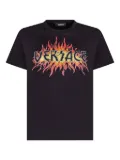 Versace Kids flame graphic t-shirt - Black