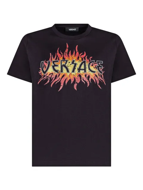 Versace Kids flame graphic t-shirt