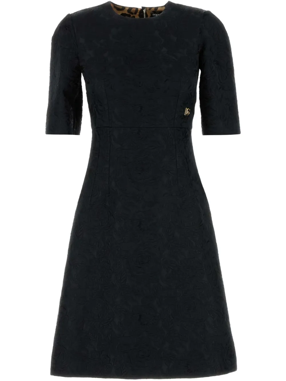 Dolce & Gabbana ブロケード Aラインミニドレス - ブラック Dolce & Gabbana ブロケード Aラインミニドレス - ブラック