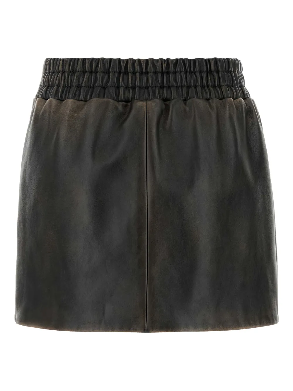 Miu Miu Leren mini-rok - Bruin