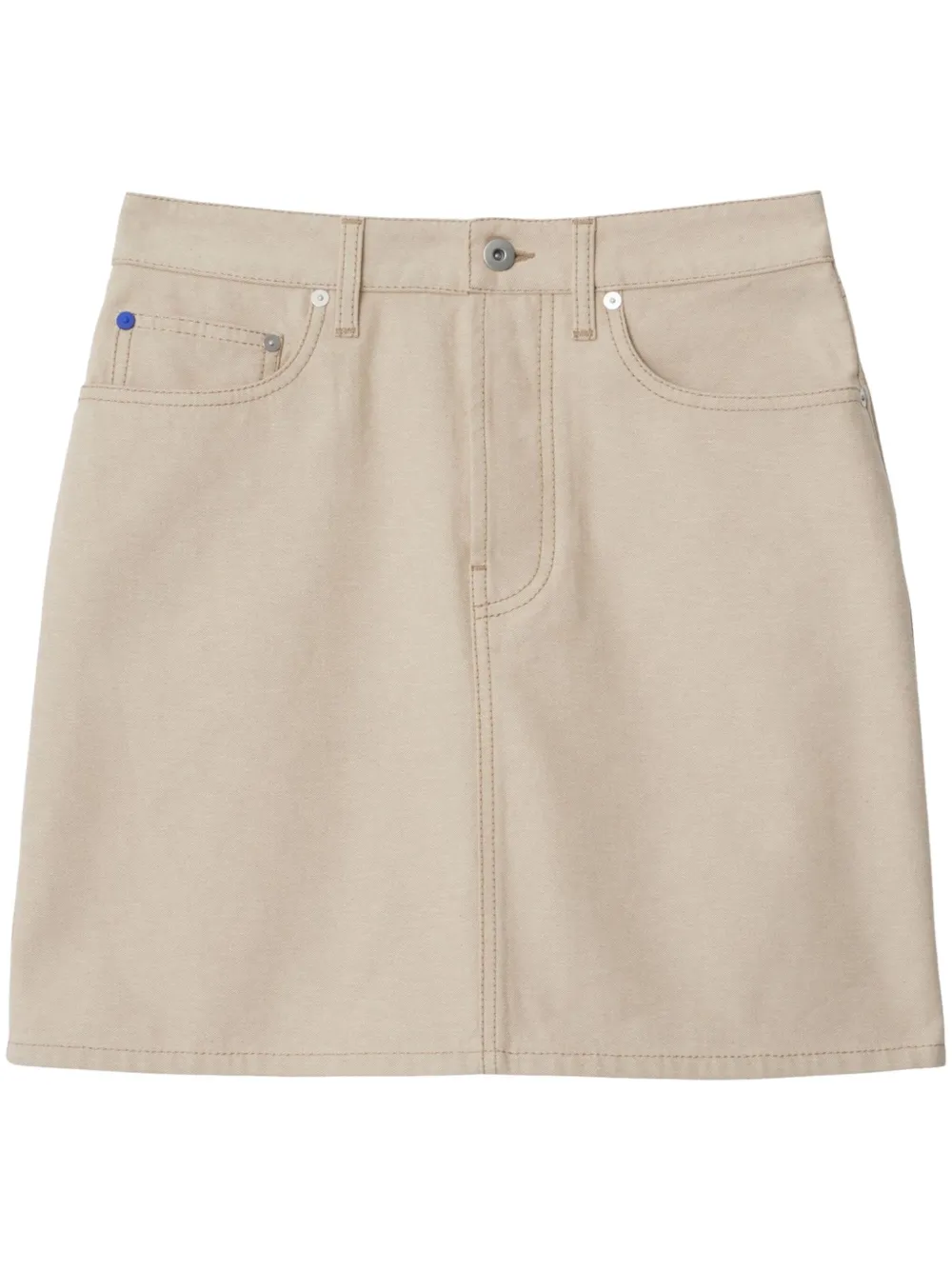 Burberry Equestrian Knight denim rok Beige