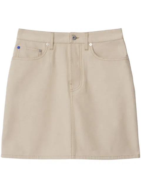 Burberry Equestrian Knight denim skirt