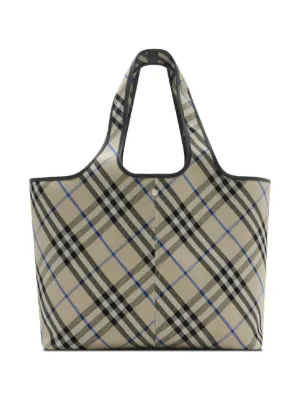 Burberry チェック ハンドバッグ | グレー | FARFETCH JP
