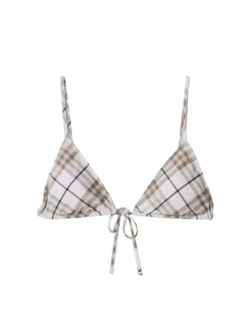 Burberry checkered bikini top